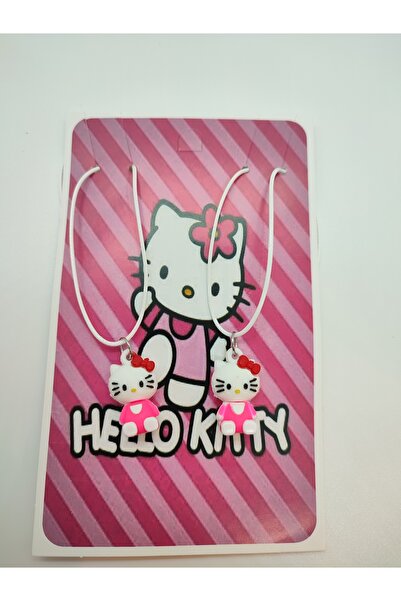 Mia Giyim 2'li Sevimli Hello Kitty Best Friends Çift Ayarlanabilir İpli Kolye