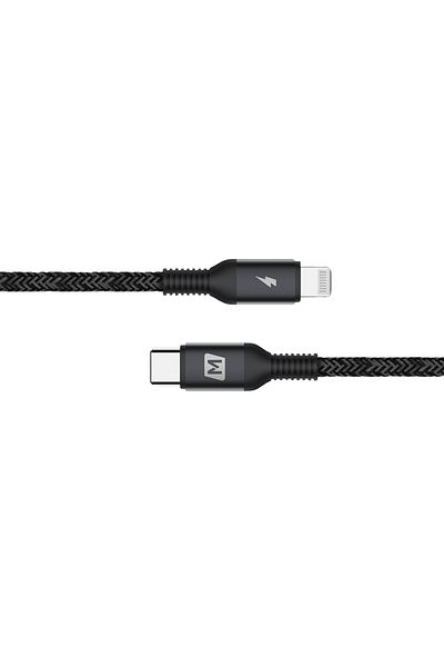 Momax كابل Elite Type-C إلى iPhone Fabric بطول 2.2 متر - أسود