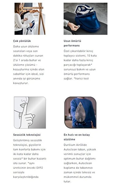 TEFAL 700 G/dk'lık Şok Buhar Ve 8 Bar Buhar Basınçlı