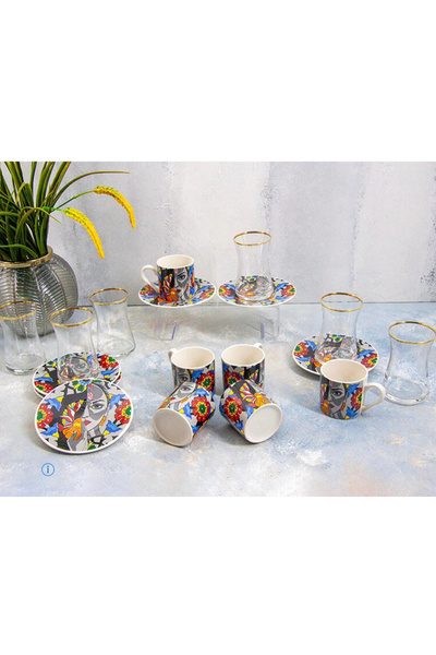 Mondecor MUBA CONSEPT  LARES 18 PARÇA ÇAY VE KAHVE FİNCANI TAKIMI