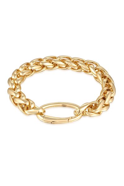 ELLI Armband Damen Links Basic Ringverschluss Goldfarben