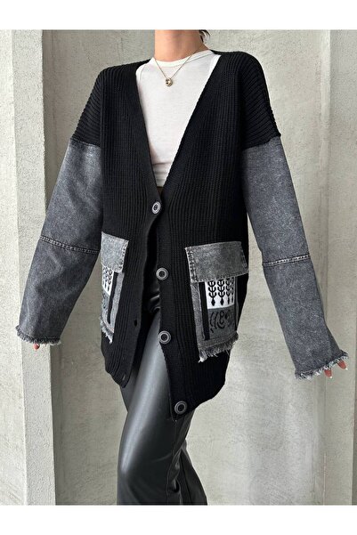 Lady MORE Triko Kot Hırka