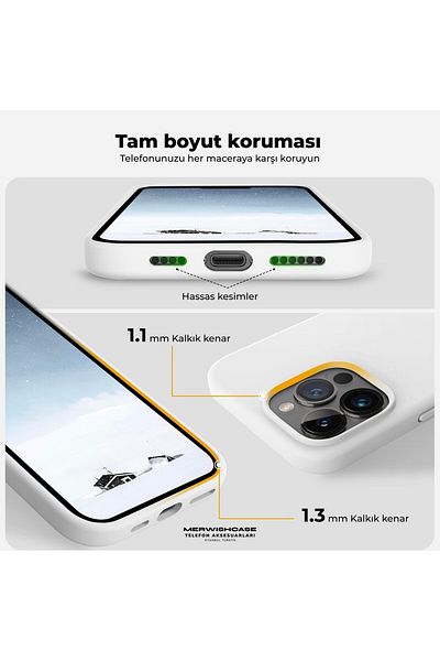 Merwish غطاء حماية من السيليكون متوافق مع هاتف Apple Iphone 13 Promax مع شعار مخملي بالداخل