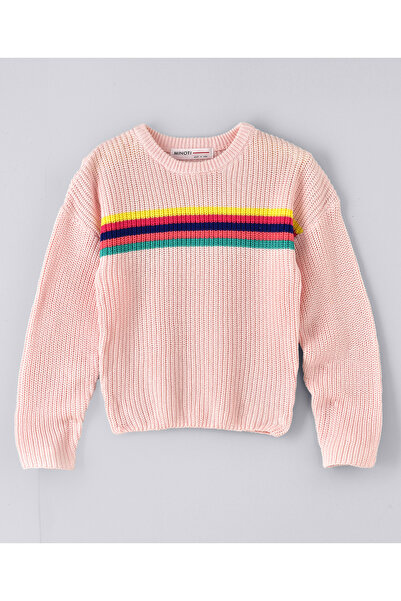 Minoti Minoti Knitted Jumper With Lurex Detail - Light Pink