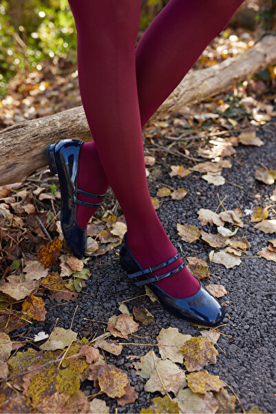 ANGELİNA JONES CERRY KADIN LACİVERT MINI TOPUKLU BABET