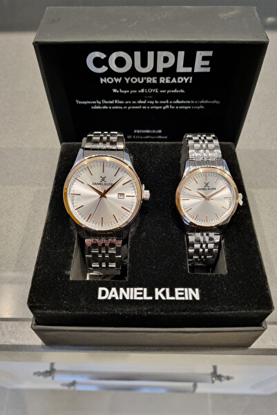 Daniel Klein Rose Lover Wrist Watch - Steel Bracelet, Metallic Color, Set of 2