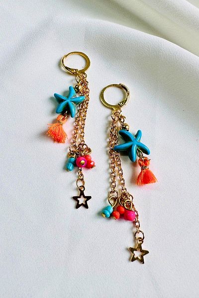 PETEK AKSESUAR Ethnic Bohemian Starfish Earrings