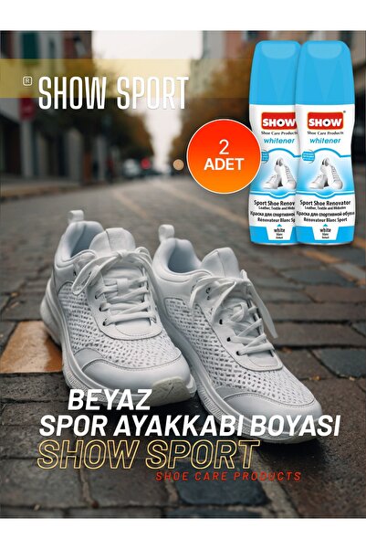 SHOW Sport Deri,Kumaş ve Spor Beyaz Ayakkabı Boyası 75 Ml. 2 Adet