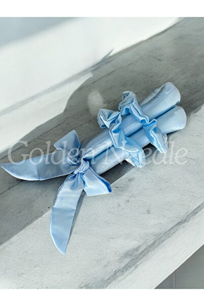 Golden Needle صلصة تصفيف الشعر بدون حرارة من الساتان الأزرق للأطفال مكونة من ...