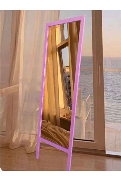 MİRRORSS Ayaklı boy ayna 145 X 45 cm PEMBE renk ahşap