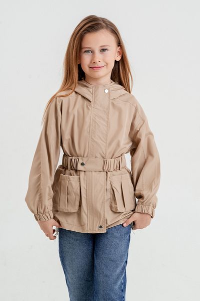 GİYİCEM Girl's Rubber Belt Raincoat 1652