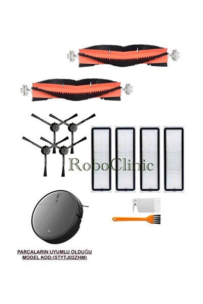 Roboclinic Xiaomi Mop 2 Pro 3D - Set de perii și filtre compatibile din 12 piese (ATENȚIE: CU CAMERA-PLUS GLOBAL M.Cod:STYTJ02ZHM)