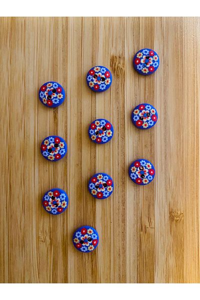 Kartopu Patterned Soft Button 13 mm 7 Pkt. Color: Purple.