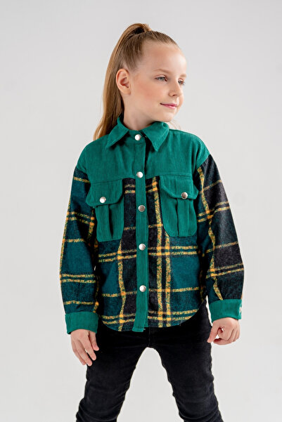 GİYİCEM Kız Çocuk Robalı Ekose Gömlek 3059