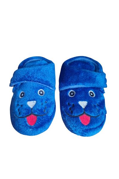 casso Dog Figured Boys' Kindergarten Nursery Home Non-Slip Sole Blue Slippers