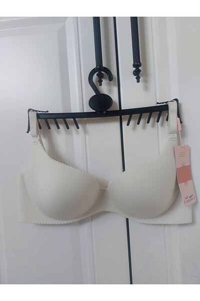 HS İÇ GİYİM Women's White Unpadded Unpadded Underwire Laser Cut No Trace Bra
