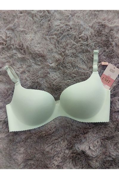 HS İÇ GİYİM Women's White Unpadded Unpadded Underwire Laser Cut No Trace Bra