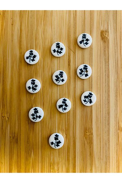Kartopu Patterned Soft Button 13 mm 10 Pkt. Color: Clover.