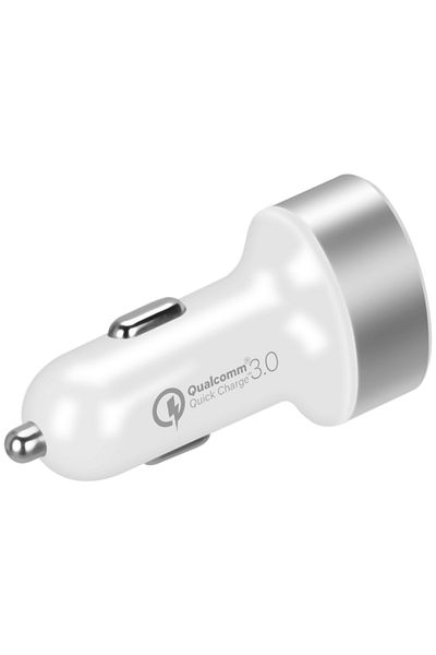 Momax UC series Dual-port Fast Car Charger - White