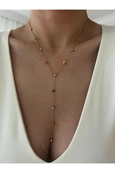 Hoop jewelery قلادة منخفضة القطع من حجر الصلب