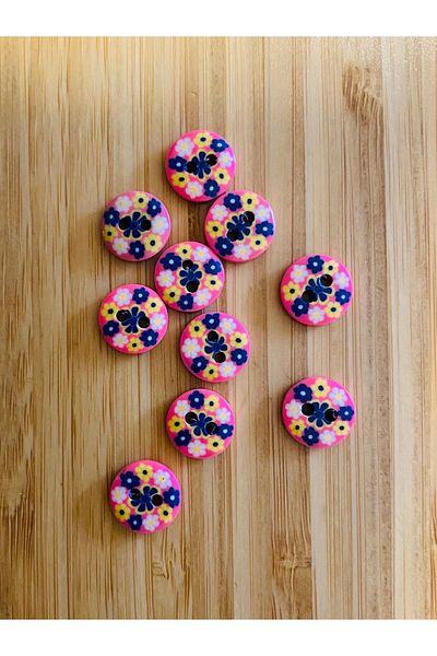 Kartopu Patterned Soft Button 13 mm 10 Pkt. Color: Orange.