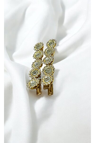 İthal 2 τεμάχια Gold Stone Γυναικεία Παιδική Πόρπη, Κούμπωμα