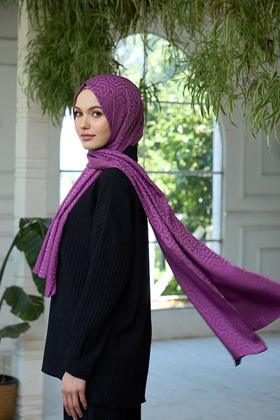 İpekhan Μεταξένιο σάλι ζακάρ Dusty Rose Summer Sparkle Collection - 9013-08