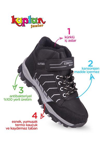 KAPTAN JUNIOR Boy's Boots - Furry Traking, Pctre 500 Model