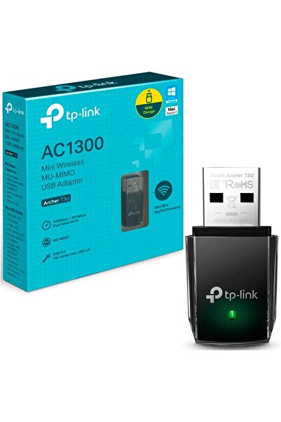 TP-LINK AC1300 USB WiFi Adapter (Archer T3U) - Dual Band USB 3.0