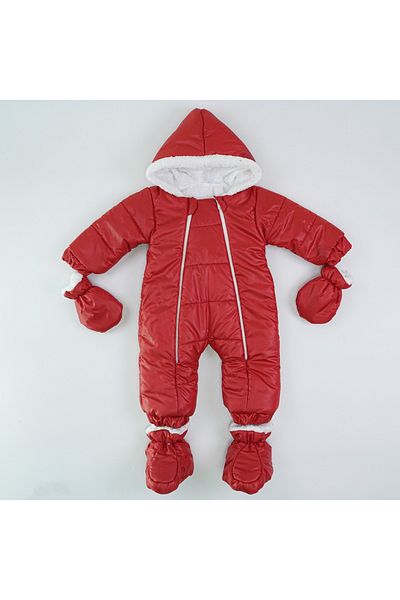 MAİBELLA Non-Marking Cotton Winter Romper for Baby Boys and Girls - Water and Cold Proof, Hooded Astronaut Cosmonaut