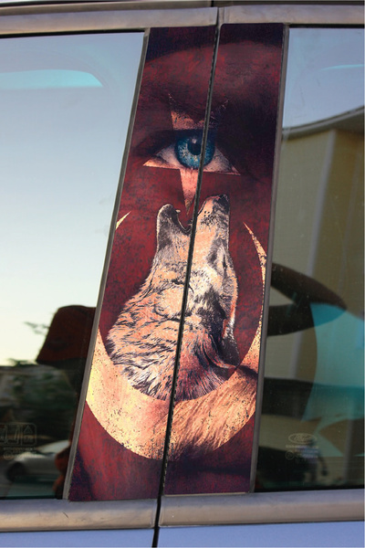 STİCKERCI BEY KAPI DİREĞİ KAPLAMASI ATATÜRK AY YILDIZLI KURT BASKILI 22*50 CM