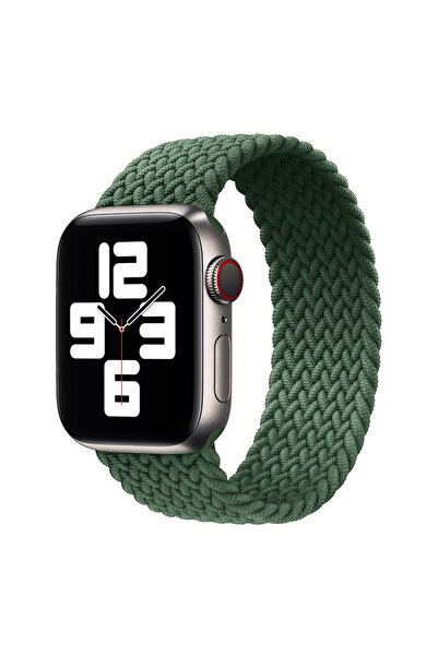 Quse Apple Watch 41mm/40mm/38mm & Series 10/11 42mm Uyumlu Örgü Solo Loop Kor...