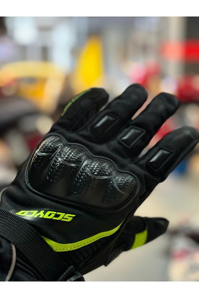 Scoyco Mc83 Winter Motorcycle Gloves (Black-Green)