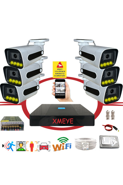 BİSES 6 lı Yapay Zeka Destekli Araç Yüz ve İnsan Tanımalı Gece Renkli Göstere...