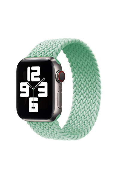 Quse Apple Watch 41mm/40mm/38mm & Series 10/11 42mm ile Uyumlu Örgü Solo Loop...