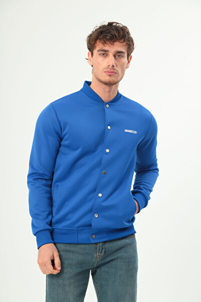 grand coco Чоловічий однотонний патчворк-піджак з ґудзиками, довгими рукавами та принтом літер