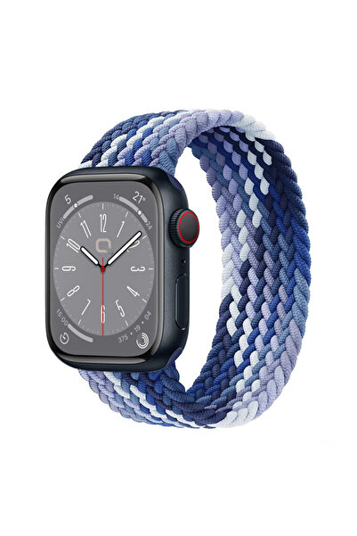 Quse Apple Watch 41mm/40mm/38mm & Series 10/11 42mm Uyumlu Örgü Solo Loop Kor...