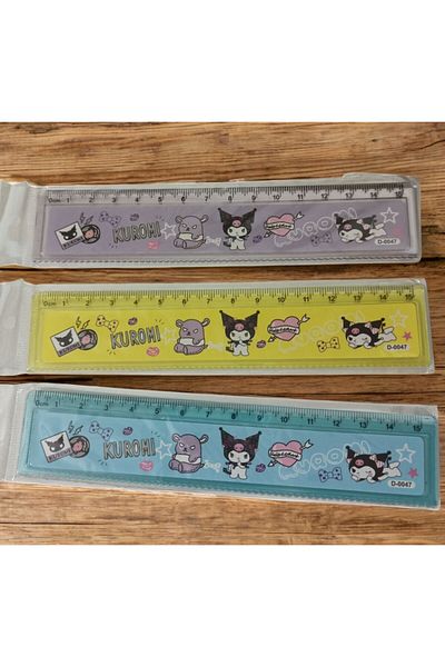 nihonwosekai 1Pcs Sanrio Kuromi My Melody Anime Ruler 15cm