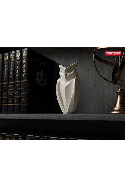 a life in games Baykuş Figürü Modern süs şık Dekoratif Biblo – Şık Masaüstü D...