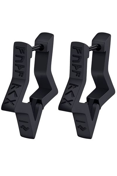 Omark Cotton Viking Star Black Earrings