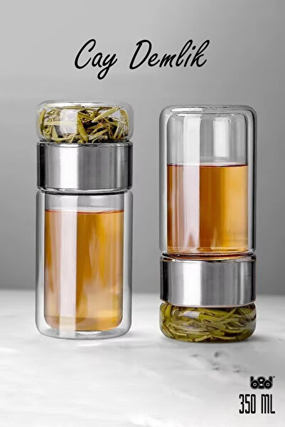 b8d Çift Katlı Cam Bitki Çayı Ihlamur Demliği Filtre Kahve Demliği French Press