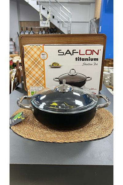 SAFLON Safi̇nox 24 cm Carniyaric Titanium Cooker