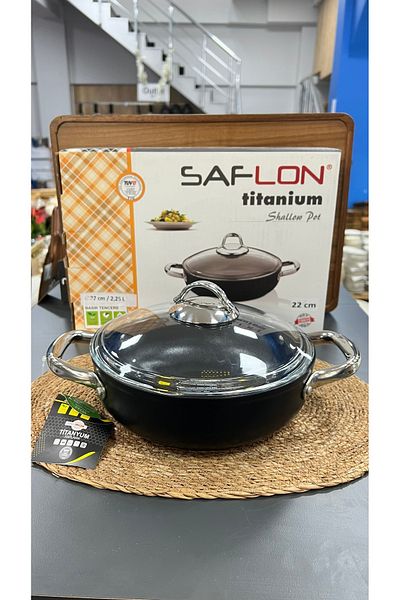 SAFLON Safi̇nox 22 cm Carniyaric Titanium Cooker