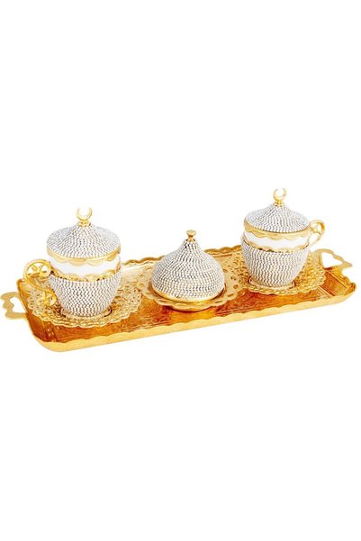 KT HOME Kahve Seti Fincanı Lokumluk Türk Arap Kahvesi Espresso Fincan Tabağı ...