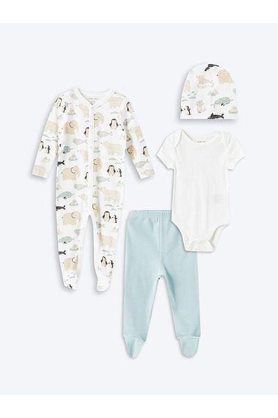 LC Waikiki Printed Baby Boy Hospital Exit Set