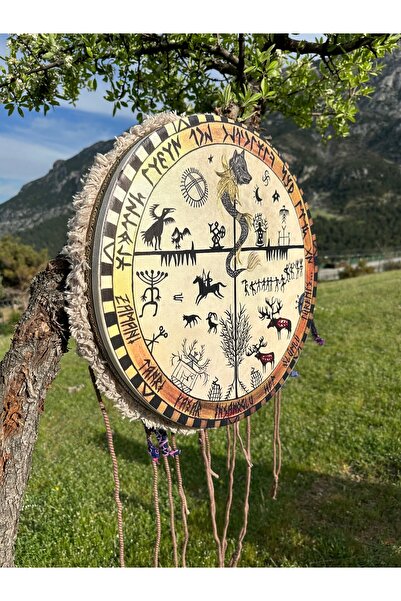 SULTANMUSİCALSHOP Şaman davulu(37cm)kam davulu,şamandavulu,shaman drum
