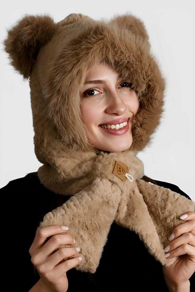 Uniquetrenders Women's Headphone Neck Tie Soft Plush Hat