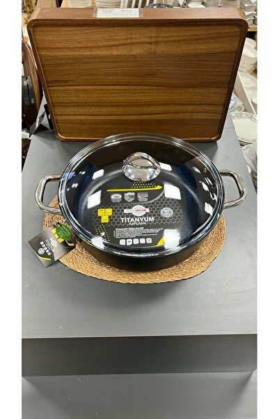 SAFLON SAFİNOX 32 CM KARNIYARIK TİTANYUM TENCERE