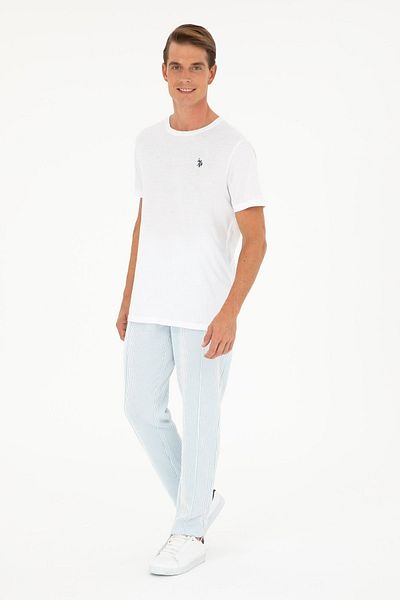U.S. Polo Assn. U.S. POLO. ASSN. Pantaloni de trening albastru deschis pentru bărbați 502 85355