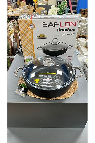 SAFLON Safi̇nox 32 cm Carniyaric Titanium Cooker